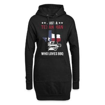 Barbecue Texas - Sweat-shirt à capuche long Femme - noir - Devant