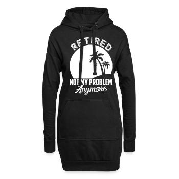 Locataire drôle de dicton, plus mon problème - Sweat-shirt à capuche long Femme - noir - Devant