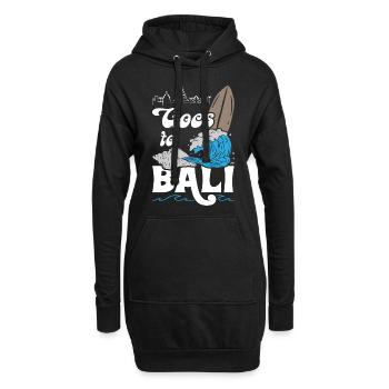 Goes to Bali Surfing - Hoodie-Kleid - Schwarz - Vorne
