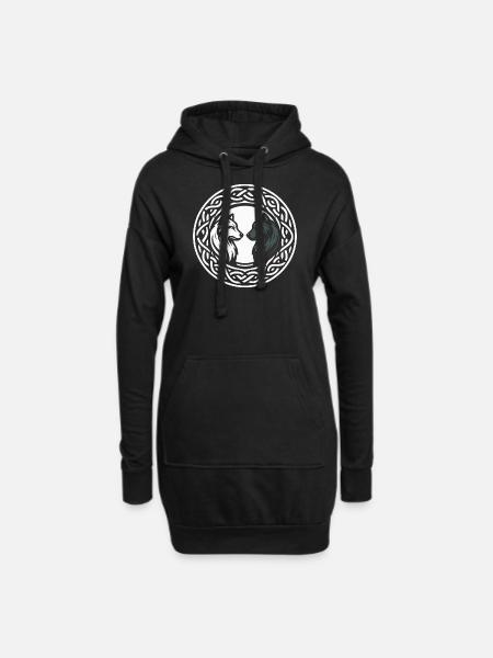 Innere Tiere - Hoodie-Kleid - Schwarz