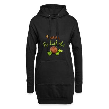 Team falafels - Sweat-shirt à capuche long Femme - noir - Devant