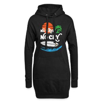 No Wave No Cry Surfing - Hoodie-Kleid - Schwarz - Vorne