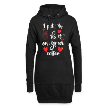 Barista Morning Muffle Bar - Sweat-shirt à capuche long Femme - noir - Devant