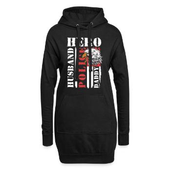 Polizist Tatort Sicherheit - Hoodie-Kleid - Schwarz - Vorne