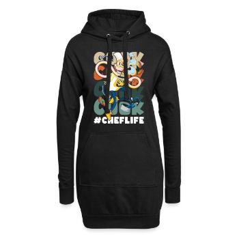 Chef Restaurant Chef étoilé - Sweat-shirt à capuche long Femme - noir - Devant