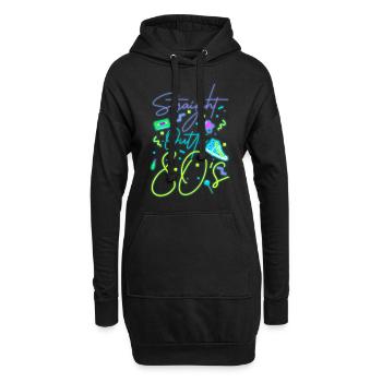 80s neon sign - Hoodie Dress - black - Front