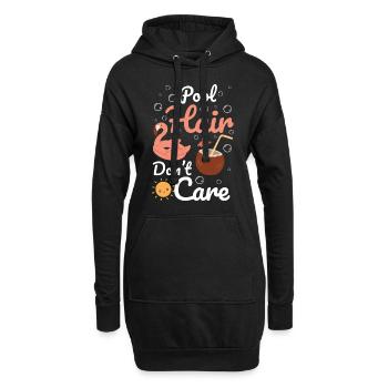 Piscine, L’Eau, Loisirs, Plongée - Sweat-shirt à capuche long Femme - noir - Devant