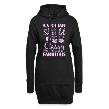 Shopping Individuel Style de vie - Sweat-shirt à capuche long Femme - noir - Devant