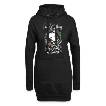 Ferme de chèvres - Sweat-shirt à capuche long Femme - noir - Devant