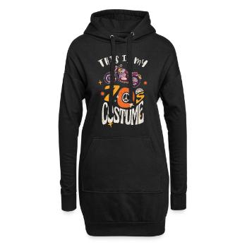 Das ist mein 70er Jahre Kostüm Grunge Effekt - Hoodie-Kleid - Schwarz - Vorne
