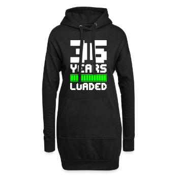 36 Years Loaded 36. Geburtstag - Hoodie-Kleid - Schwarz - Vorne