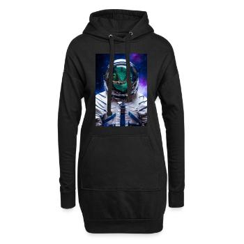 Panther Chameleon Astronaute Spaceman - Sweat-shirt à capuche long Femme - noir - Devant