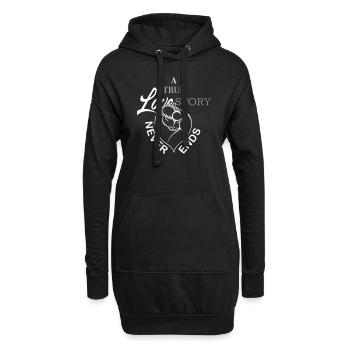 Histoire d’amour alpaga Lama - Sweat-shirt à capuche long Femme - noir - Devant