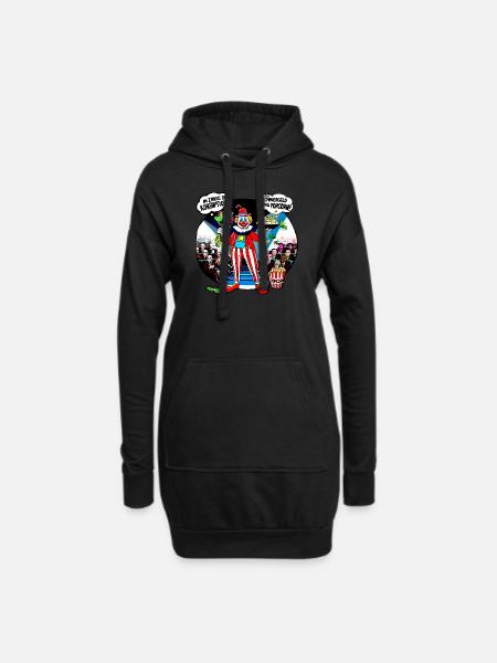 Korruptions Clown - Hoodie-Kleid - Schwarz