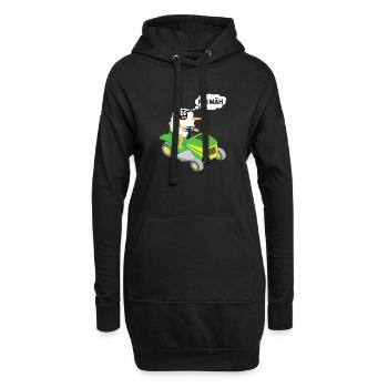 Lustiges Schaf T-Shirt Schaf Rasenmäher MÄH - Hoodie-Kleid - Schwarz - Vorne