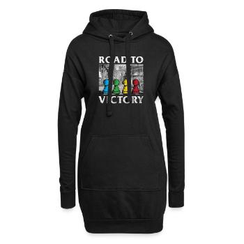 Jeux de société Road to Victory - Sweat-shirt à capuche long Femme - noir - Devant