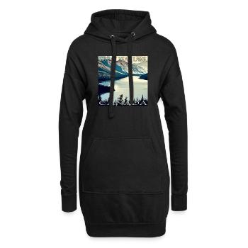 Vacances au Grand Lac de l’Ours, Canada - Sweat-shirt à capuche long Femme - noir - Devant