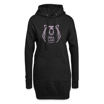 Great Bear Lake Silhouette Gesicht - Hoodie-Kleid - Schwarz - Vorne