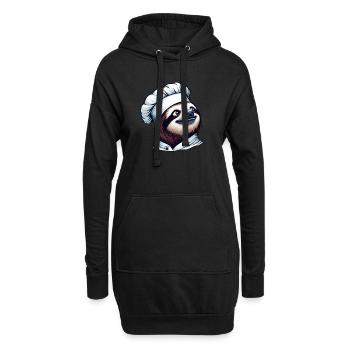 Fier chef paresseux : maître aux fourneaux - Sweat-shirt à capuche long Femme - noir - Devant