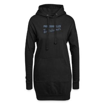 Professioneller Tagträumer - Hoodie-Kleid - Schwarz - Vorne
