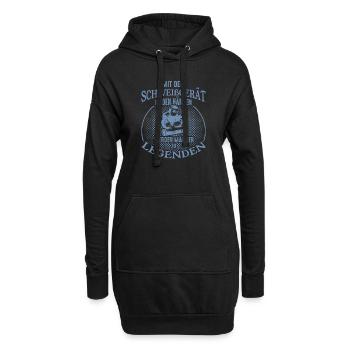 Soudeur machine à souder mains vêtements de travail Indu - Sweat-shirt à capuche long Femme - noir - Devant
