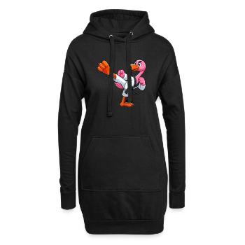 Flamingo Karaté Ceinture Noire Arts Martiaux - Sweat-shirt à capuche long Femme - noir - Devant