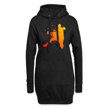 Handball Handball Handball handball jeux de handball - Sweat-shirt à capuche long Femme - noir - Devant