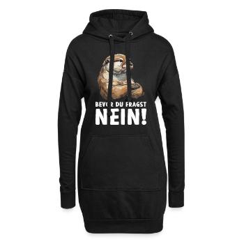 Otter Fischotter Bevor du fragst Nein Wildnis Wald - Hoodie-Kleid - Schwarz - Vorne