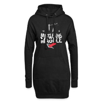 MUSCLEMAGGLE png - Sweat-shirt à capuche long Femme - noir - Devant