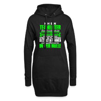 TEAMLEITER - Hölle - Hoodie-Kleid - Schwarz - Vorne