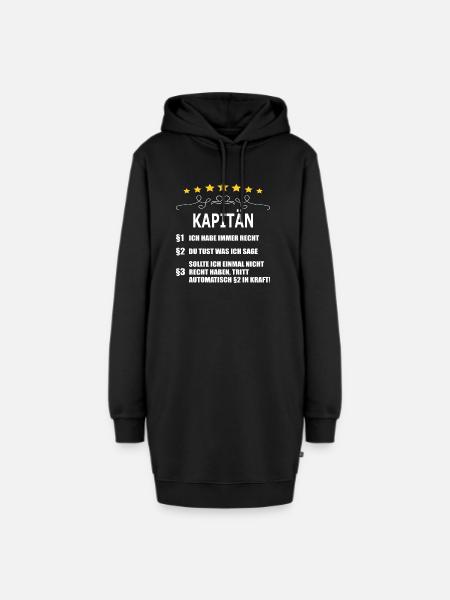 KAPITÄN - Hoodie-Kleid - Schwarz