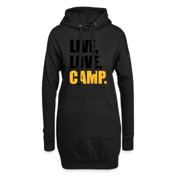 camping - Hoodie-Kleid - Schwarz - Vorne