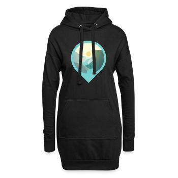Norwegen Preikestolen Souvenir - Hoodie-Kleid - Schwarz - Vorne