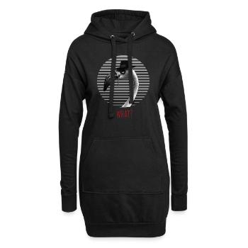 Flamingo QUOI? - Sweat-shirt à capuche long Femme - noir - Devant