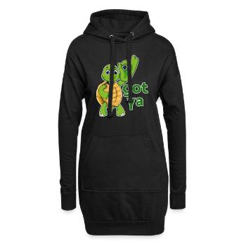 Tortue de tortue aquatique testudines crapaud - Sweat-shirt à capuche long Femme - noir - Devant