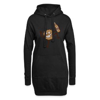 Monstre de bière de fête - Sweat-shirt à capuche long Femme - noir - Devant