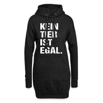 Kein Tier Ist Egal Tierschutz Tierliebhaber - Hoodie-Kleid - Schwarz - Vorne