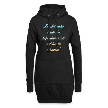 Menschen scheitern Spruch - Hoodie-Kleid - Schwarz - Vorne