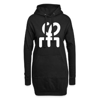 Liebe Grüße - Wanyiyi-Weiß - Hoodie-Kleid - Schwarz - Vorne