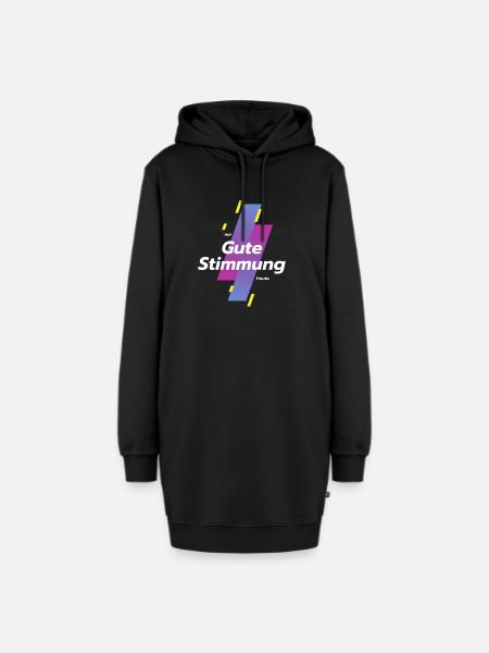 gute stimmung - Hoodie-Kleid - Schwarz