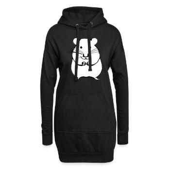 Hamster mignon animal rongeur animaux vecteur animal 8 - Sweat-shirt à capuche long Femme - noir - Devant