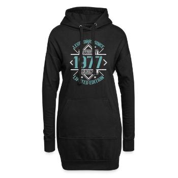 Legendär seit Februar 1977 limitierte Auflage - Hoodie-Kleid - Schwarz - Vorne