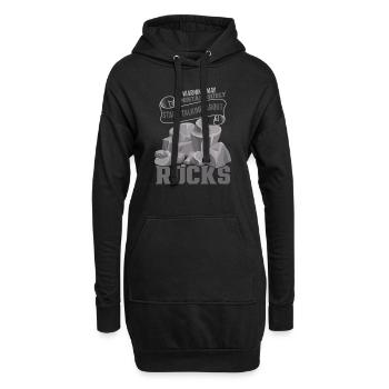 Geologie - Hoodie-Kleid - Schwarz - Vorne