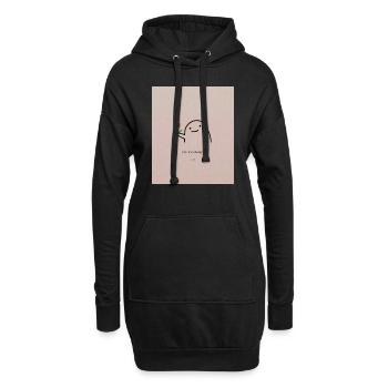 Du bist genug - Kawaii - Positive Vibes - Hoodie-Kleid - Schwarz - Vorne