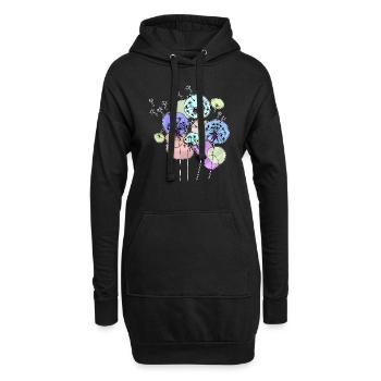 Löwenzahn - Hoodie-Kleid - Schwarz - Vorne