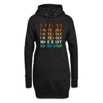 Golf Golfing - Sweat-shirt à capuche long Femme - noir - Devant
