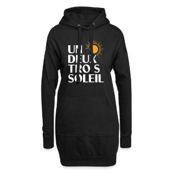 Un, deux, trois, soleil - Sweat-shirt à capuche long Femme - noir - Devant