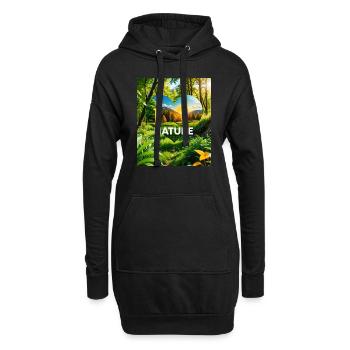 Nature - Hoodie-Kleid - Schwarz - Vorne