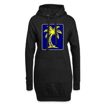 Icône de palmier - Sweat-shirt à capuche long Femme - noir - Devant