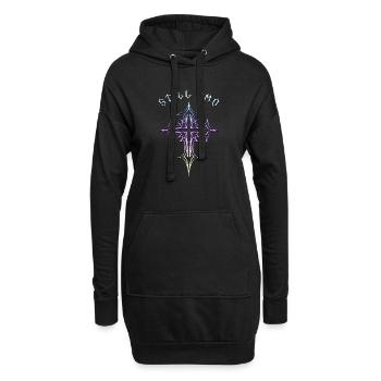 Toujours gothique ! Esthétique gothique Croix Y2K - Sweat-shirt à capuche long Femme - noir - Devant